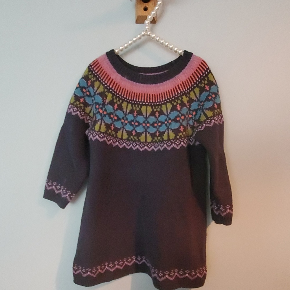 Tea Sheep Rock Fair Isle sweater dress 2T